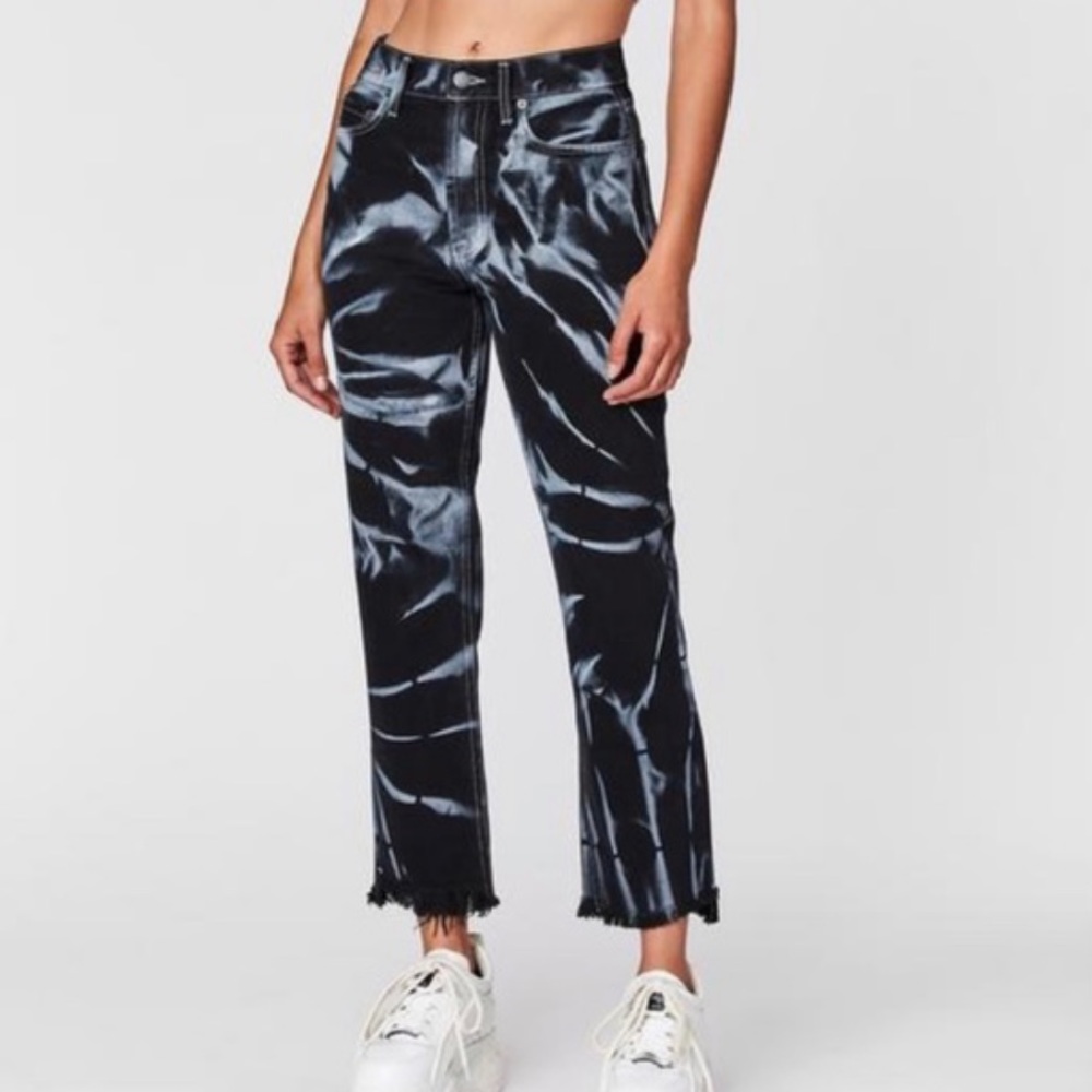 LF CARMAR tie dye black and white emelia jeans !